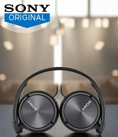 SONY WIRED ON EAR HEADPHONE WITH MIC BLACK MDR-ZX310AP - Image 2