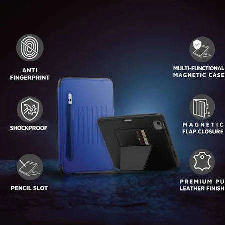 LEVELO LUXORA IPAD 10.2 INCH FULL BODY PROTECTION CASE BLUE LVLIC10BU - Image 4