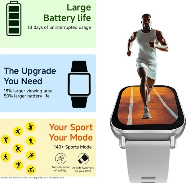 MI REDMI WATCH 5 ACTIVE MATTE SILVER - Image 10