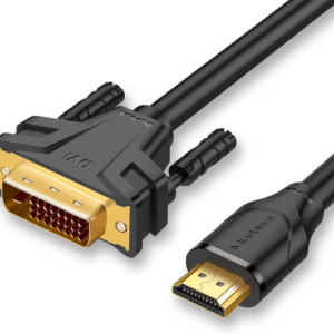 The MINDPURE HDMI to DVI Cable in Black provides a dependable solution for linking HDMI-enabled devices to DVI displays