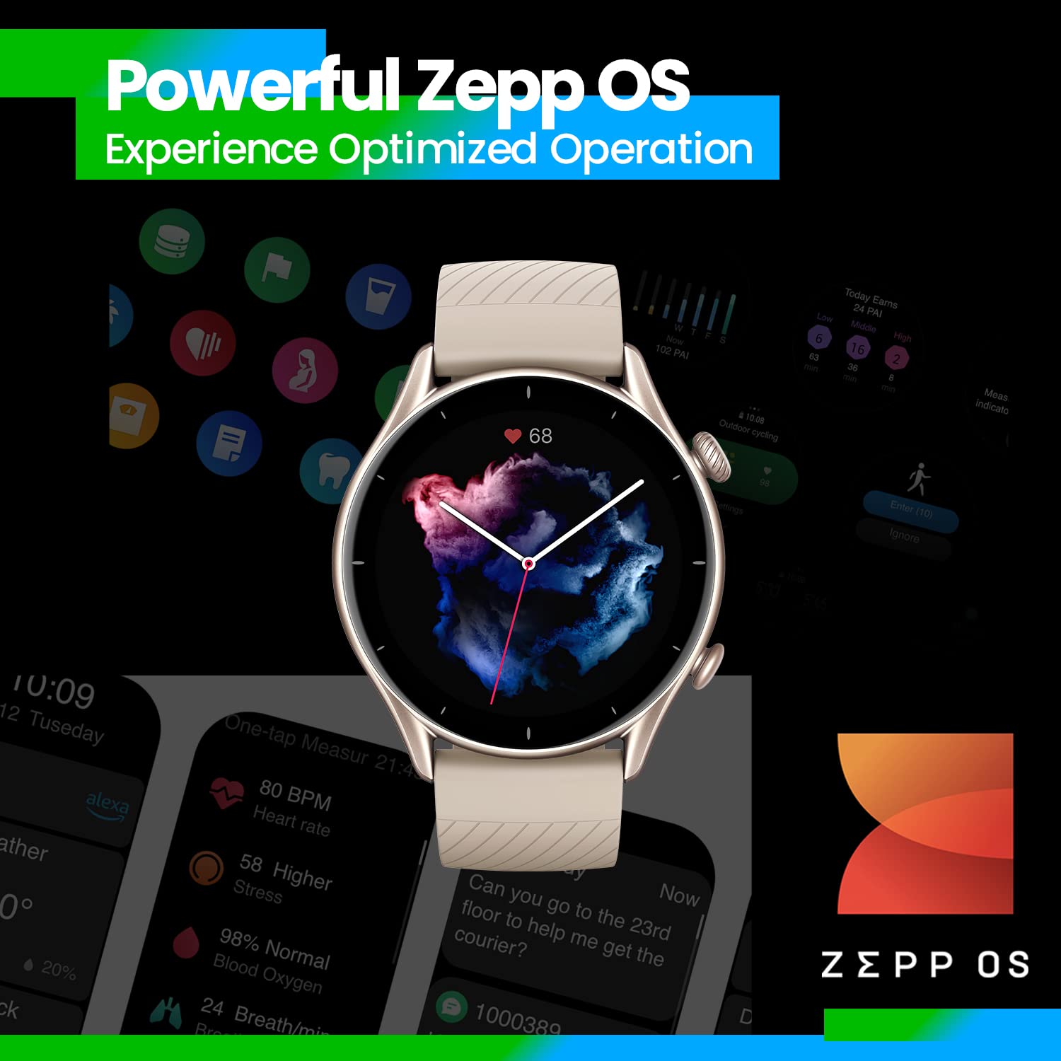 AMAZFIT GTR3 SMART WATCH MOONLIGHT GRAY - Image 4