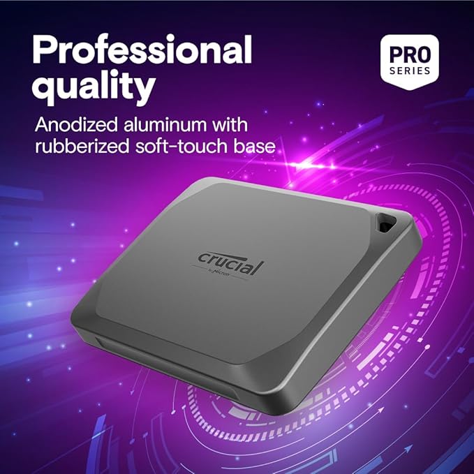 CRUCIAL 2TB X9 PRO USB 3.2 GEN 2 PORTABLE SSD CT2000X9PROSSD9 - Image 6