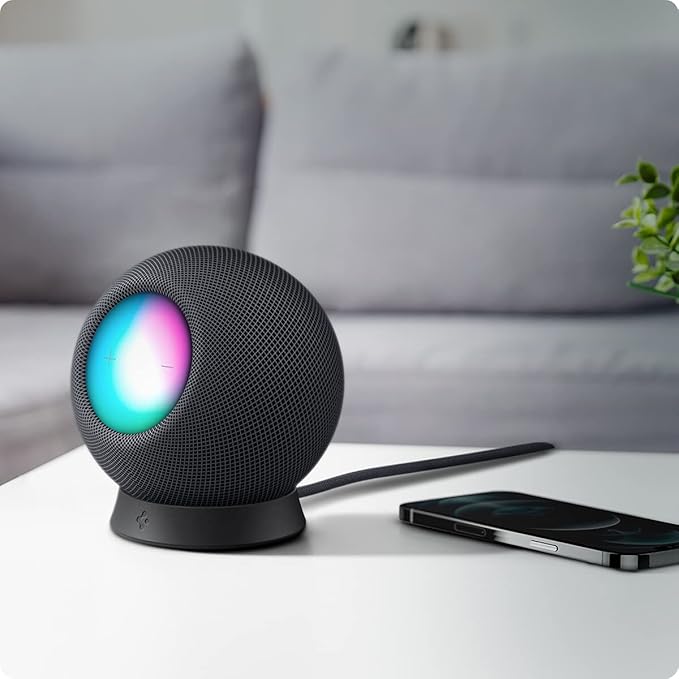 SPIGEN HOMEPOD MINI STAND SILICONE FIT BLACK AMP02781 - Image 3