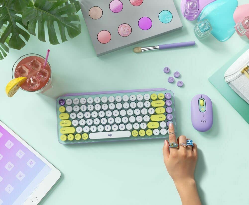 LOGITECH POP WIRELESS MECHANICAL EMOJI KEYBOARD DAY DREAM MINT 920-010817 - Image 9