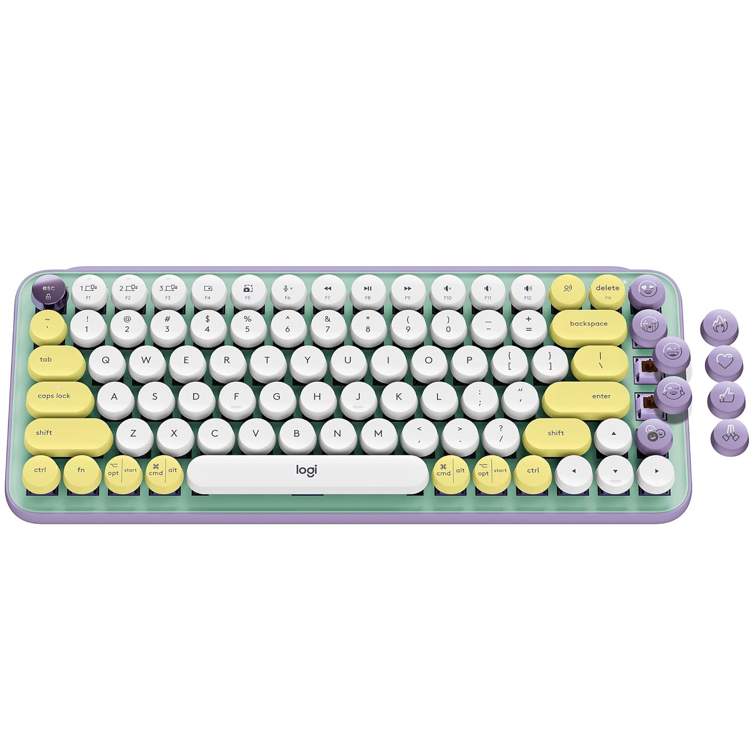 LOGITECH POP WIRELESS MECHANICAL EMOJI KEYBOARD DAY DREAM MINT 920-010817 - Image 2