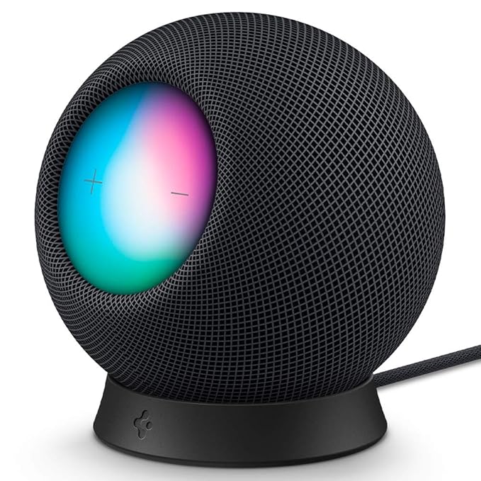 SPIGEN HOMEPOD MINI STAND SILICONE FIT BLACK AMP02781 - Image 2