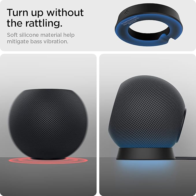 SPIGEN HOMEPOD MINI STAND SILICONE FIT BLACK AMP02781 - Image 5