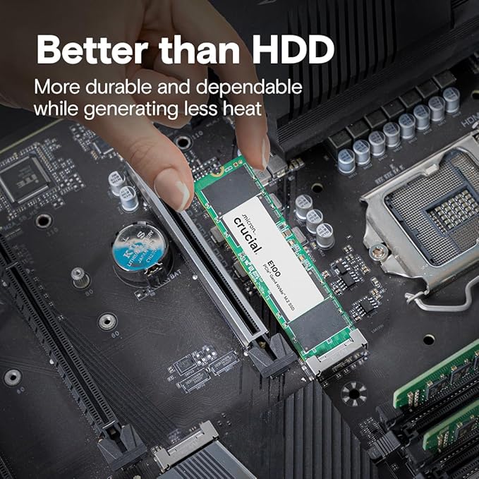 CRUCIAL E100 1TB PCIE GEN4 2280 NVME M.2 SSD CT1000E100SSD8 - Image 4