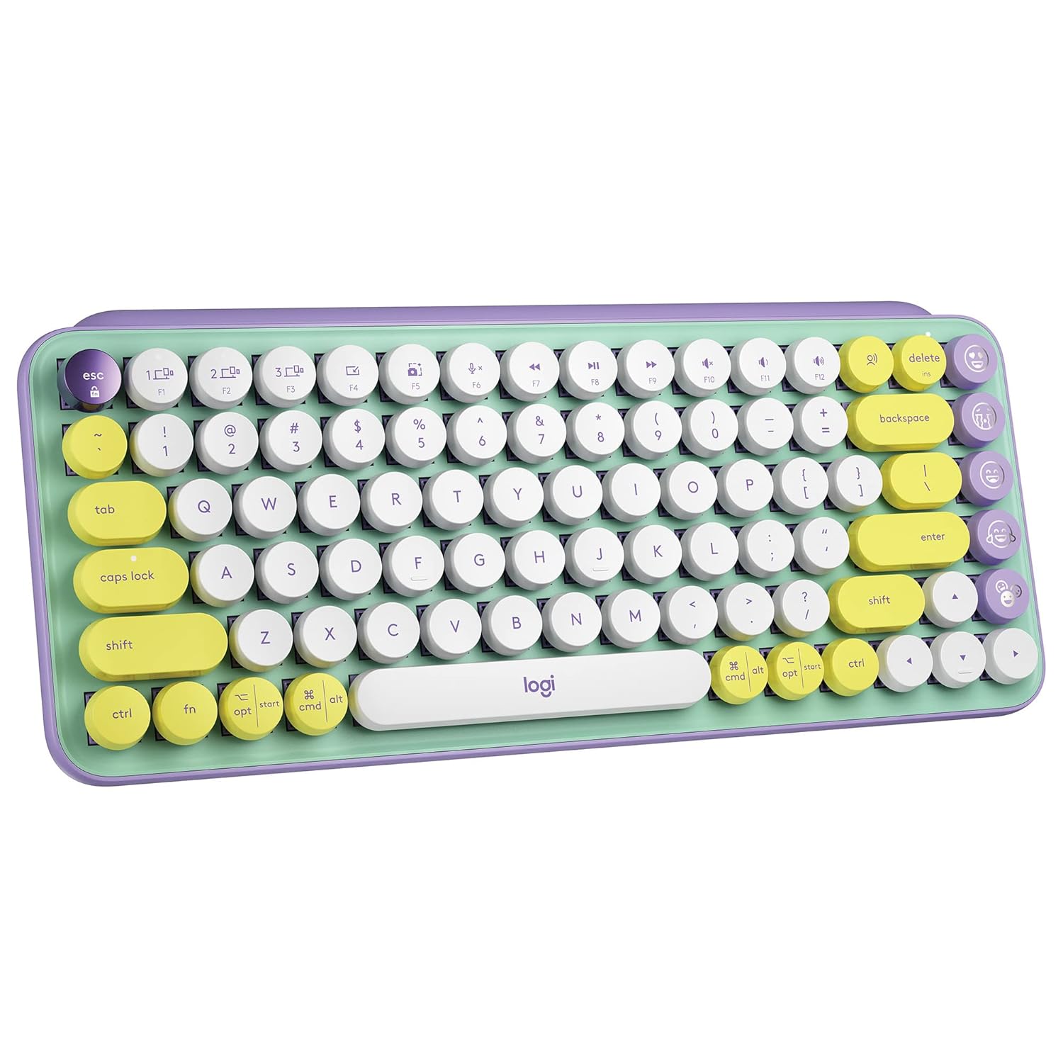 LOGITECH POP WIRELESS MECHANICAL EMOJI KEYBOARD DAY DREAM MINT 920-010817 - Image 4