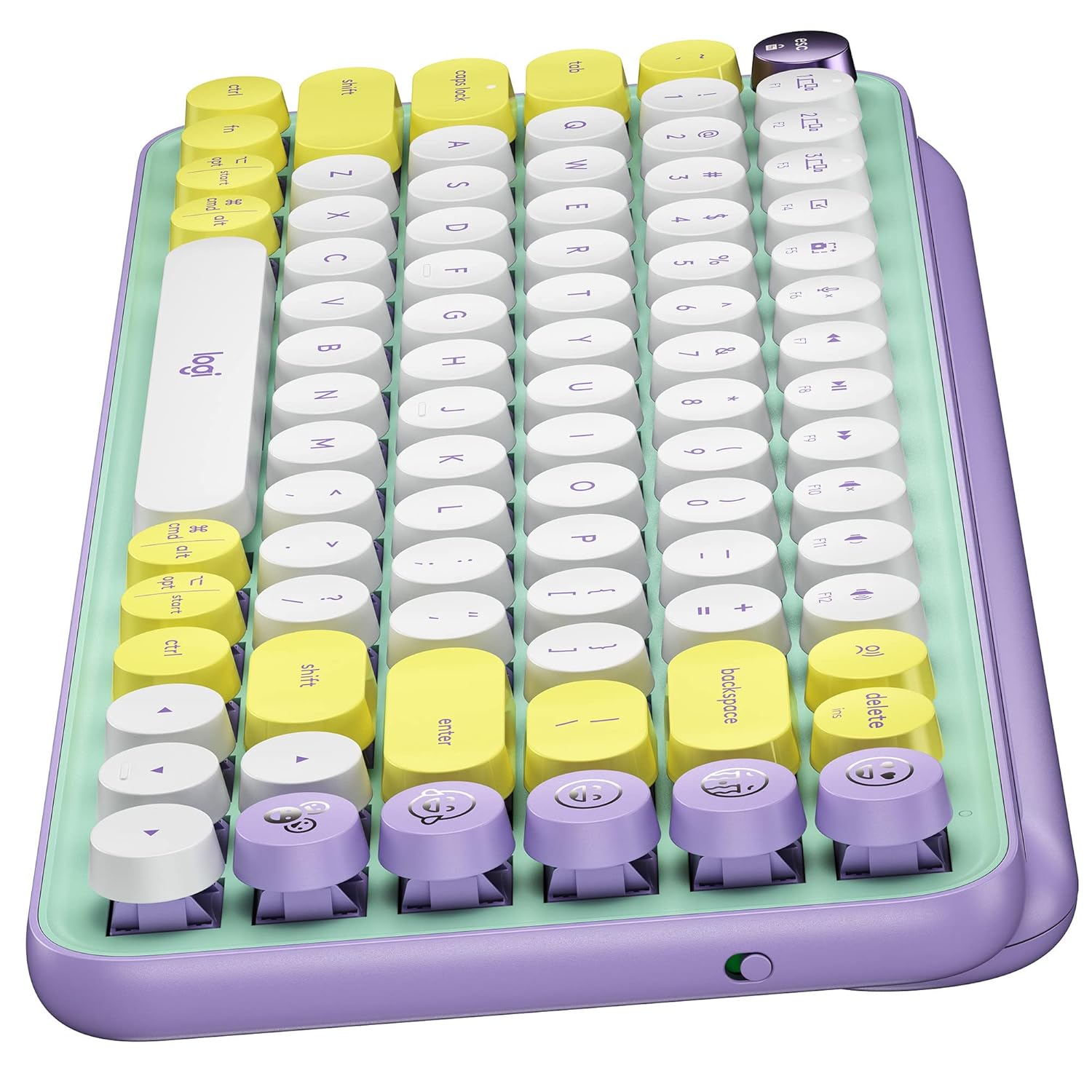 LOGITECH POP WIRELESS MECHANICAL EMOJI KEYBOARD DAY DREAM MINT 920-010817 - Image 5