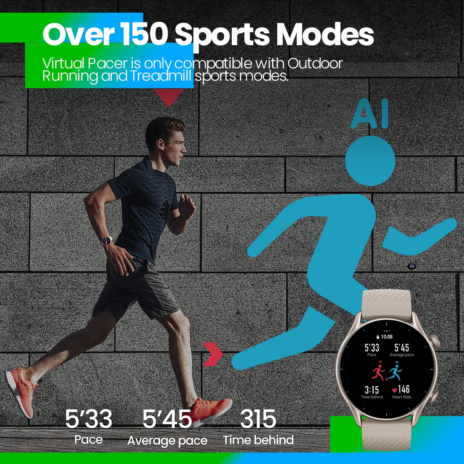 AMAZFIT GTR3 SMART WATCH MOONLIGHT GRAY - Image 6