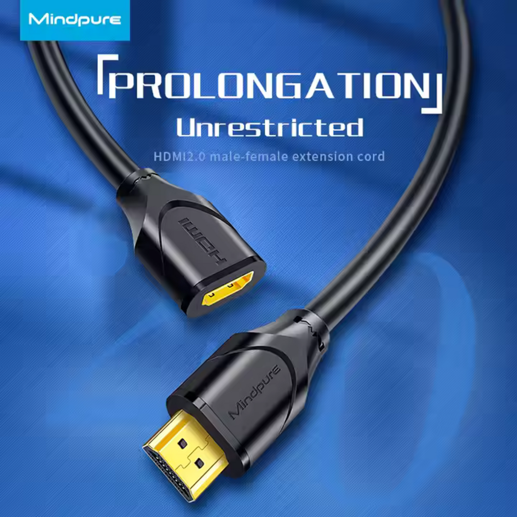 Mindpure HDMI Male to Female Extension Cable - Black, Seamless Signal Extension, Durable Design - Image 4