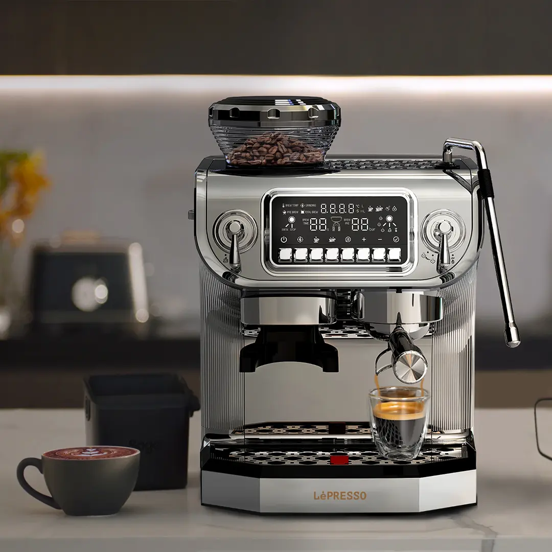 LEPRESSO DUAL BOILER ESPRESSO MACHINE SILVER LPCFFM0036 - Image 3