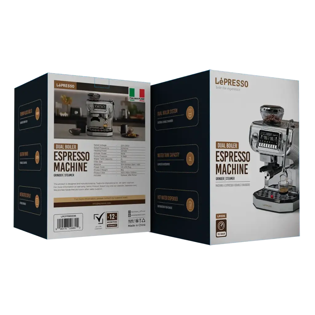 LEPRESSO DUAL BOILER ESPRESSO MACHINE SILVER LPCFFM0036 - Image 4