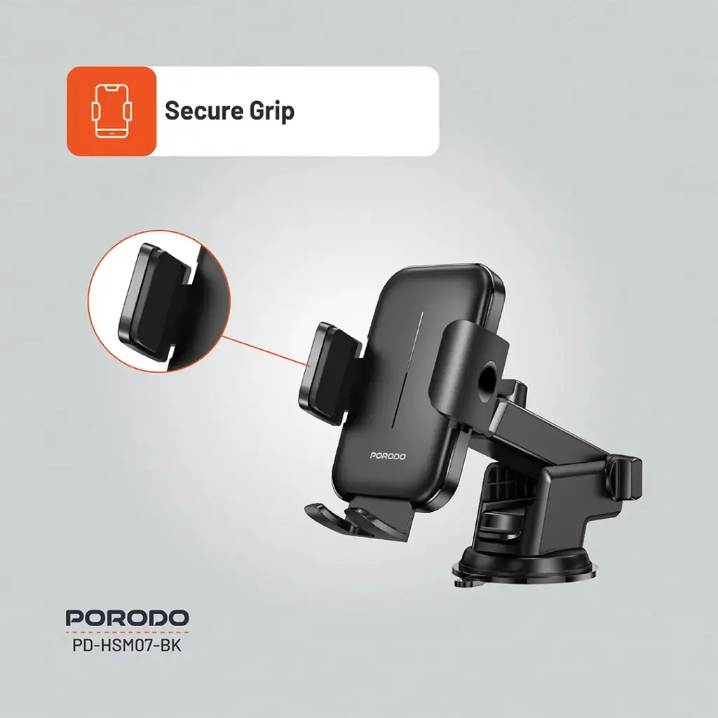 PORODO ADJUSTABLE CLAMPS DASH AND WINDSHIELD MOUNT BLACK PD-HSM07-BK - Image 5