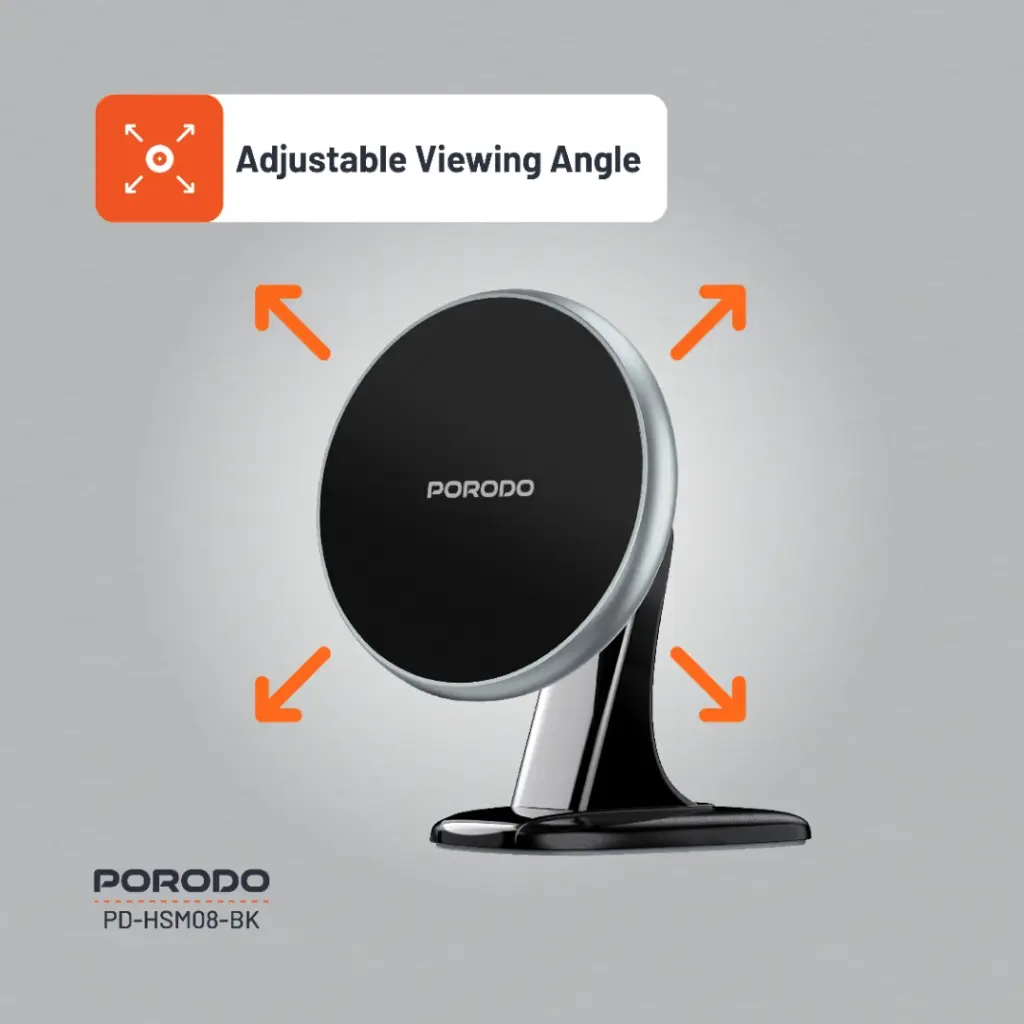 PORODO MAGSAFE MAGNETIC ALUMINUM MOUNT BLACK PD-HSM08-BK - Image 5