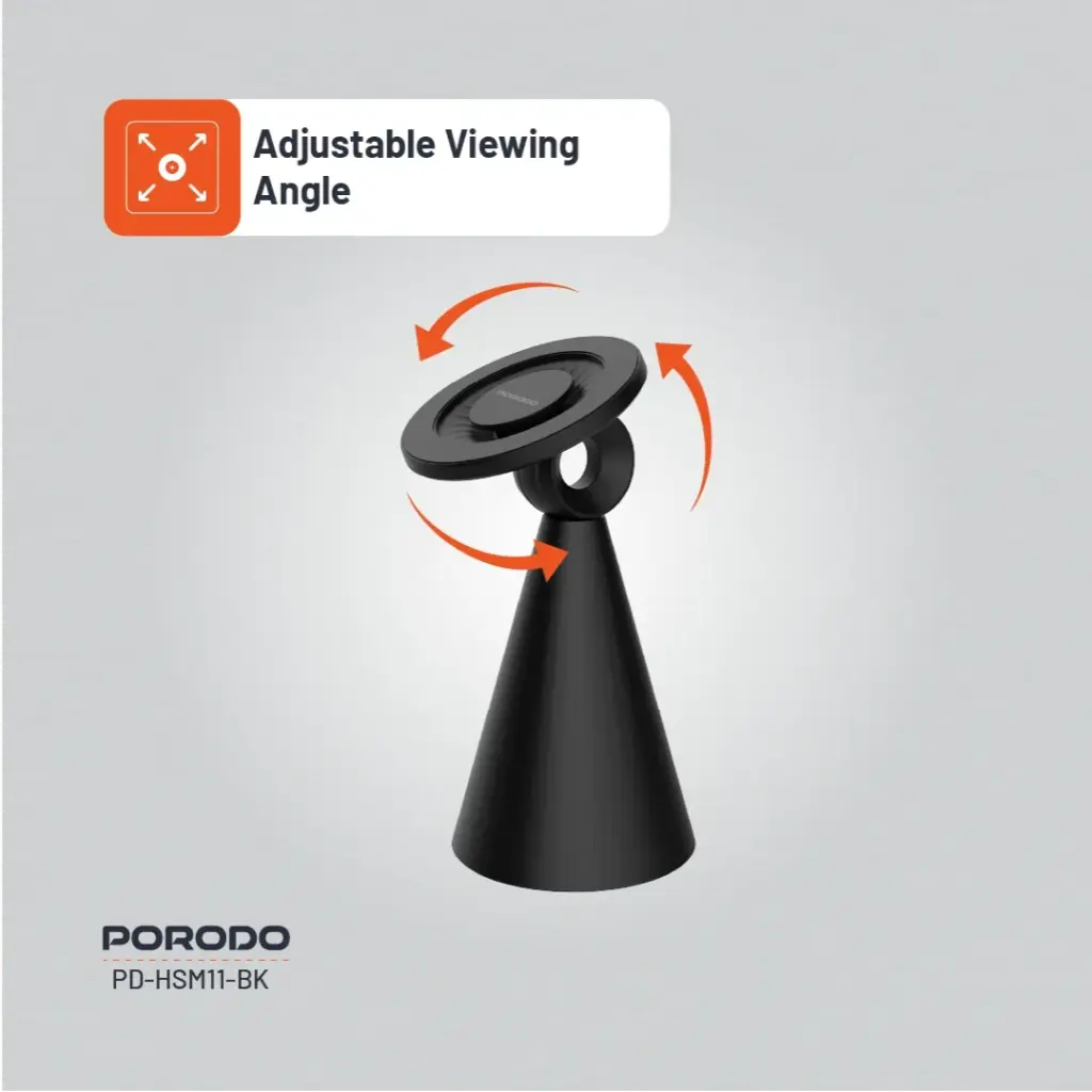 PORODO MAGSAFE MAGNETIC DESK MOUNT BLACK PD-HSM11-BK - Image 5