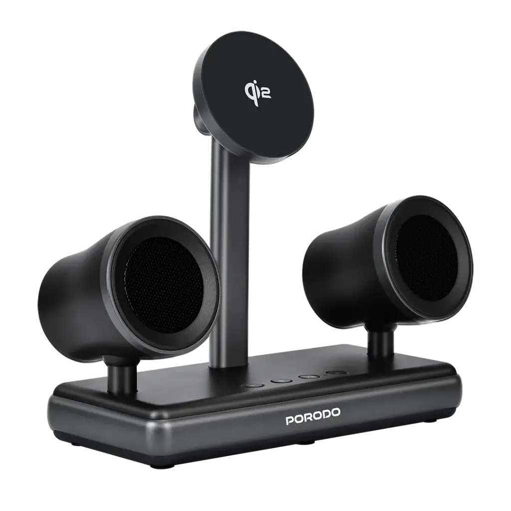 PORODO SPEAKER CHARGING DOCK BLACK PD-FWCH050-BK - Image 2