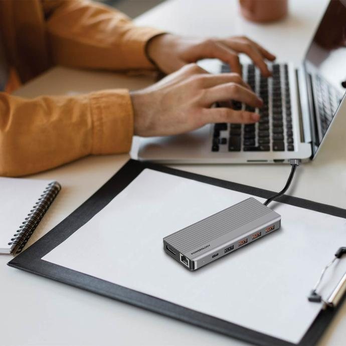 POWEROLOGY 13 IN 1 USB C HUB 4K HDMI TO TYPE C 100W ETHERNET USB SD MICRO SD AUX - Image 2