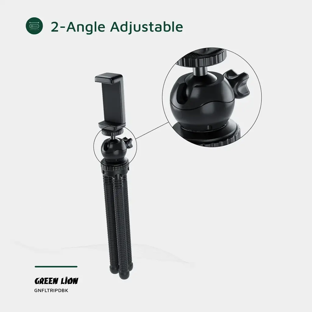 GREEN LION FLEXIBLE TRIPOD WITH FOAM GRIPS BLACK GNFLTRIPDBK - Image 5