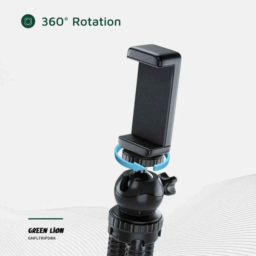 GREEN LION FLEXIBLE TRIPOD WITH FOAM GRIPS BLACK GNFLTRIPDBK - Image 4