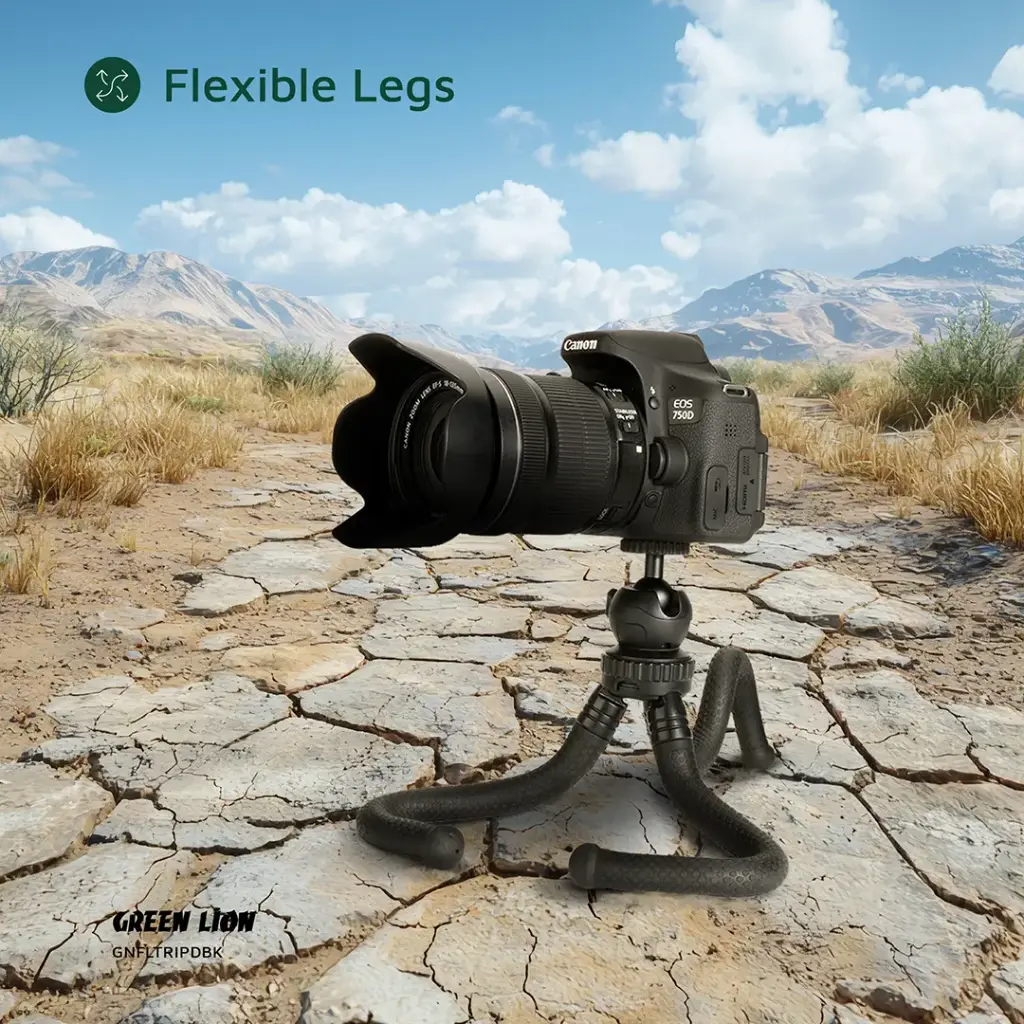 GREEN LION FLEXIBLE TRIPOD WITH FOAM GRIPS BLACK GNFLTRIPDBK - Image 3
