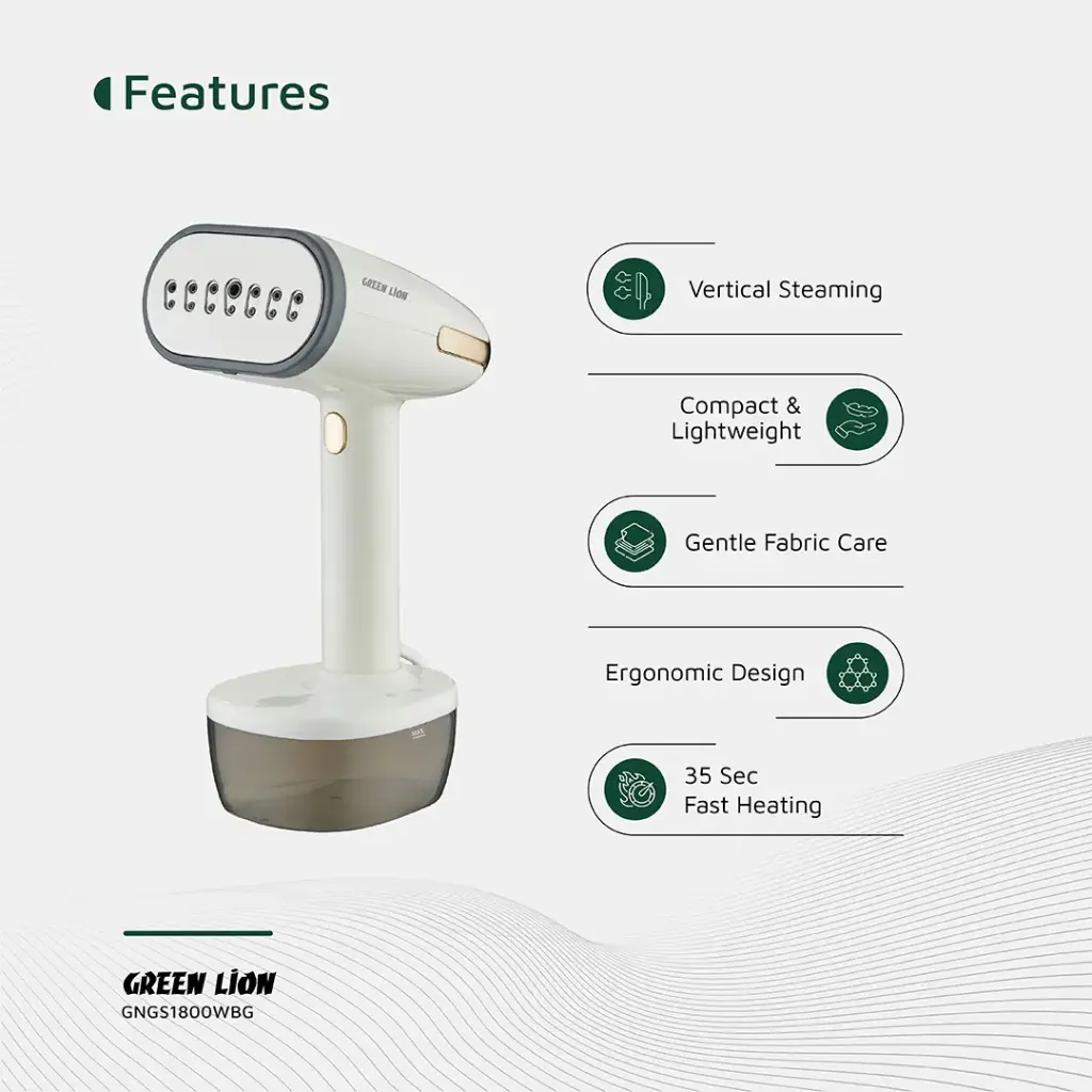 GREEN LION GARMENT STEAMER 1800W BEIGE GNGS1800WBG - Image 7