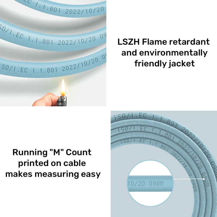 UNITEK NETWORK CABLE CAT 7 S/FTP RJ45 ETHERNET CABLE IN 305M LSZH-BLUE C18122BL - Image 2