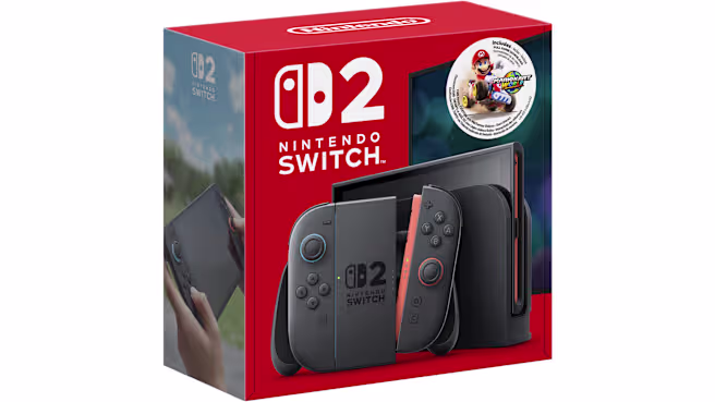 NINTENDO SWITCH 2 GAMING CONSOLE MARIOKART WORLD BLACK RED - Image 4