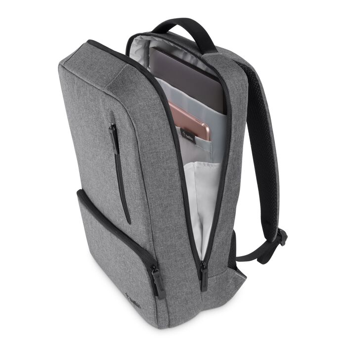 BELKIN 15.6 INCH CLASSIC PRO BACKPACK GREY F8N900BTBLK - Image 4