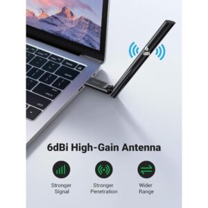 Upgrade your desktop or laptop internet experience with the UGREEN AC650 Wireless USB Adapter 90339