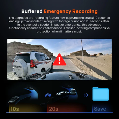 70MAI DASH CAM 4K OMNI FRONT AND REAR HDR SET CAMERA BLACK GRAY X800 - Image 4
