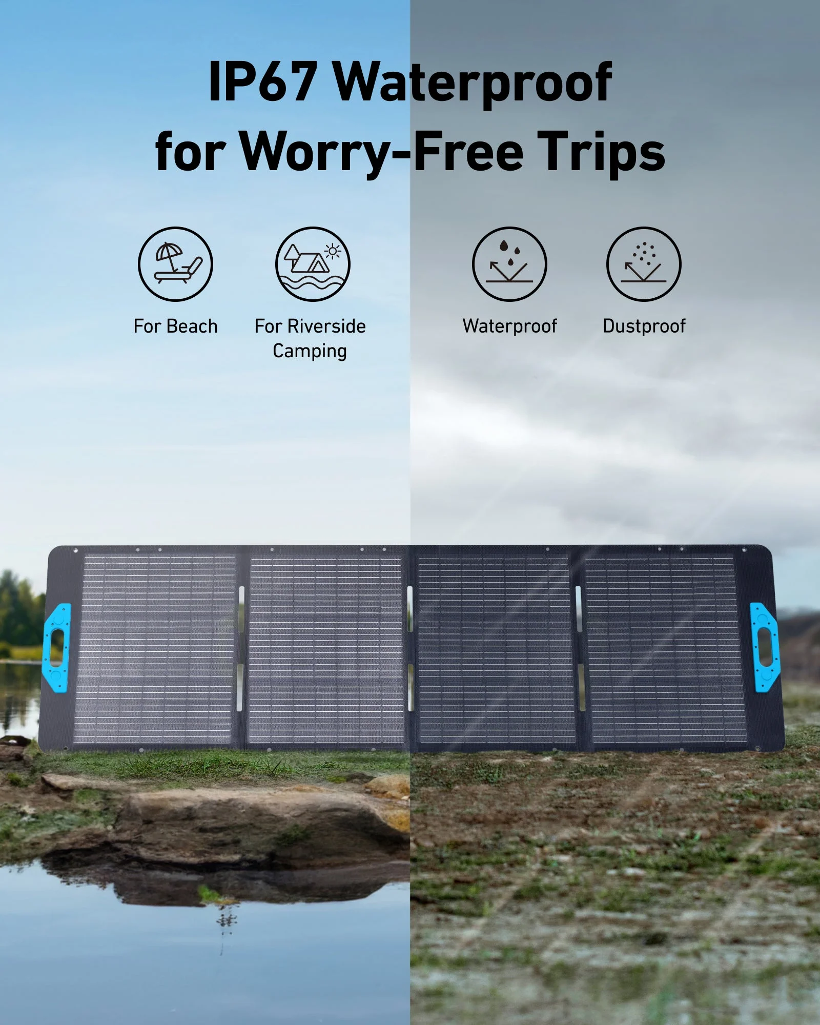 ANKER SOLIX PS200 PORTABLE SOLAR PANEL GRAY 200W A24360A1 - Image 3