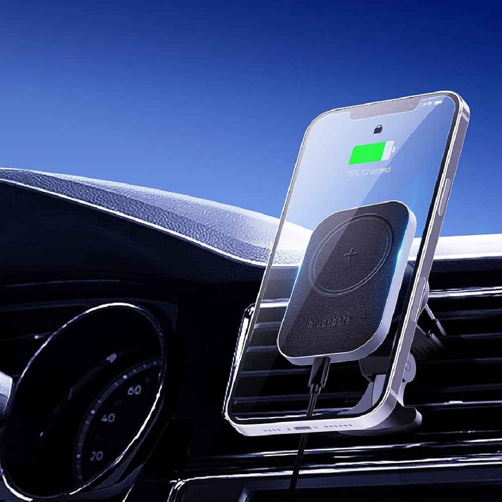 BLUPEBBLE NAVIMAG MOUNT PRO MAGNETIC WIRELESS CAR MOUNT WITH LED LIGHTS GRAY BP-NAVIMAGMOUNTPRO-GY - Image 3