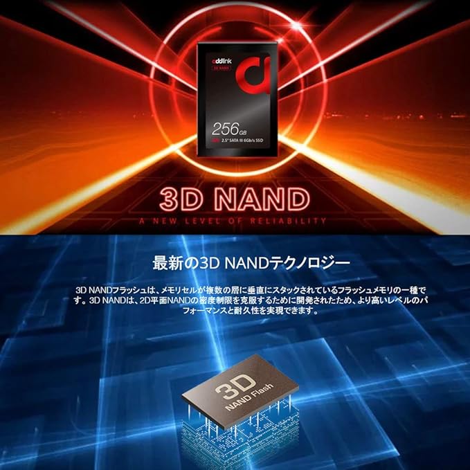 ADDLINK 2.5 INCH 3D NAND SATA III 6GB/S 256GB SSD AD256GBS20S3S - Image 3