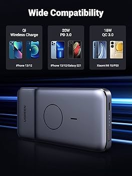 UGREEN 10000MAH MAGNETIC WIRELESS CHARGER TYPE-C+USB-A+7.5W WIRELESS CHARGING 40826 - Image 3