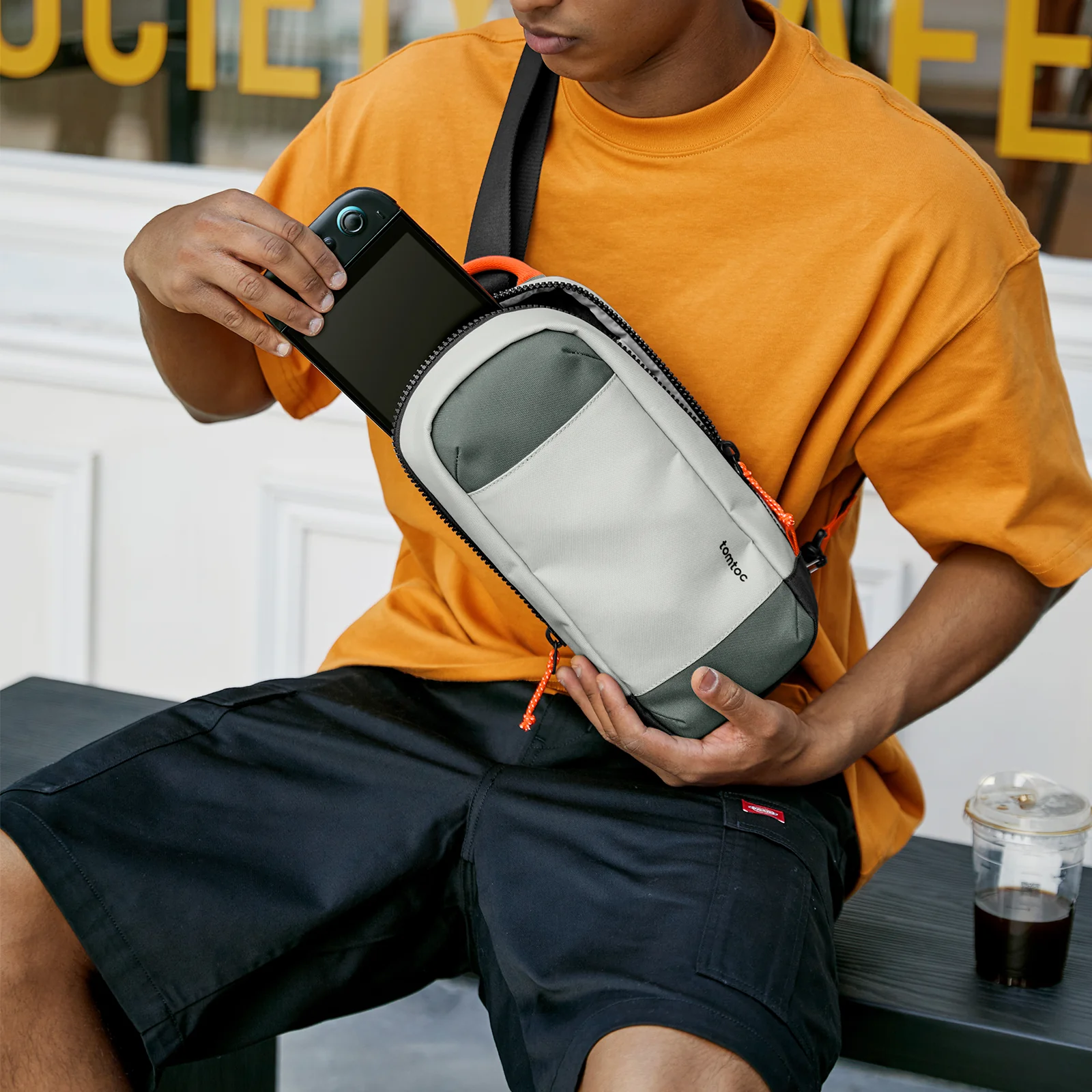 Take your gaming adventures anywhere with the TOMTOC GAMEON G49 Switch 2 Travel Bag in Grey.