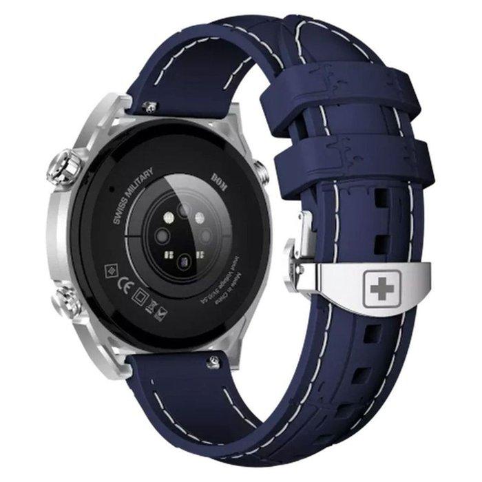 SWISS MILITARY DOM 3 WATCH WITH SILICONE STRAP BLUE SM-W-DOM3-SIF-BLUSIST-2PRESTP - Image 4