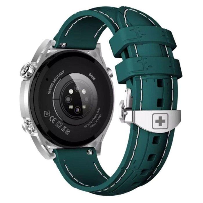 SWISS MILITARY DOM 3 WATCH WITH SILICONE STRAP GREEN SM-W-DOM3-SIF-GRNSIST-2PRESTP - Image 2
