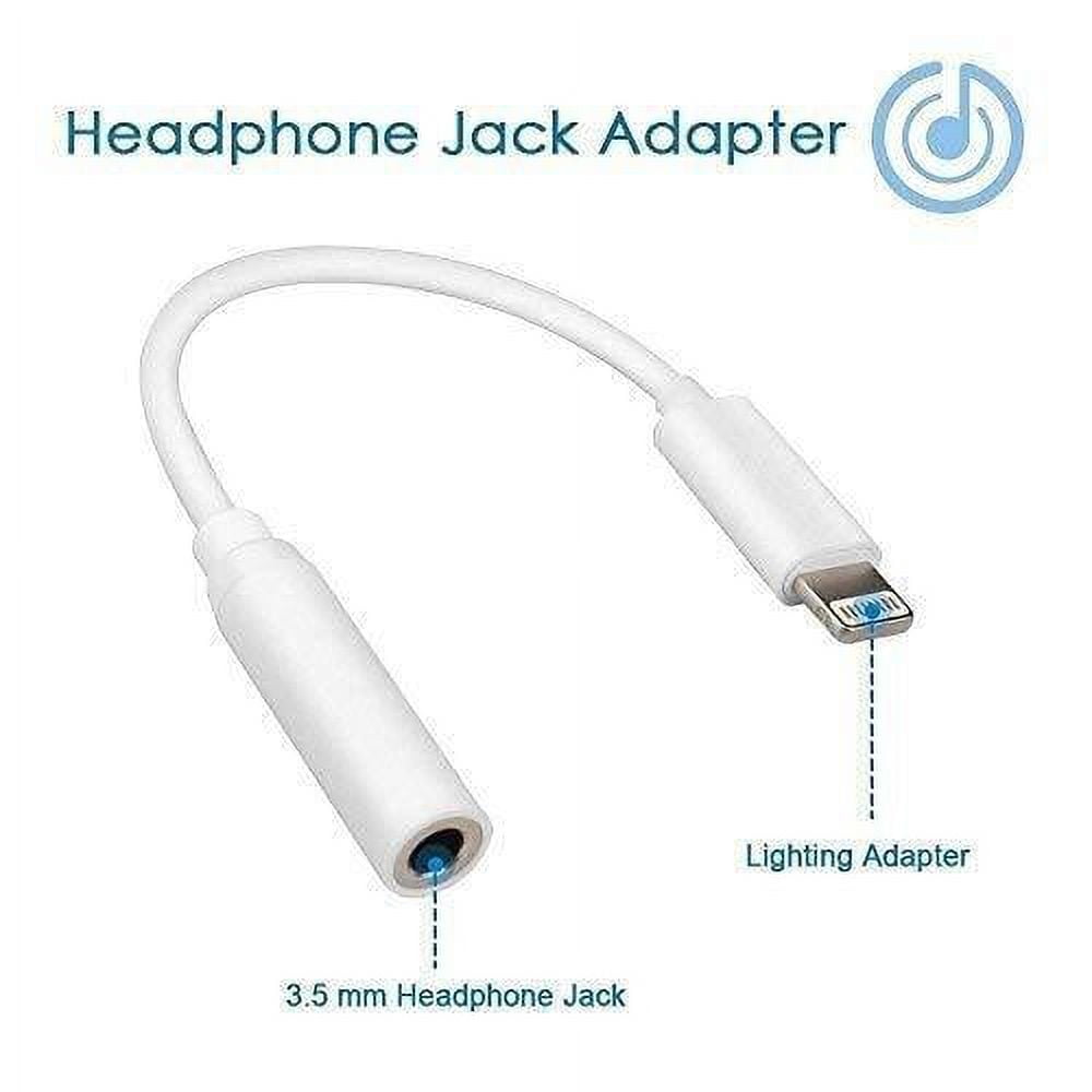 YESIDO LIGHTNING TO 3.5MM FEMALE AUX AUDIO CABLE 30CM WHITE YAU44 - Image 4