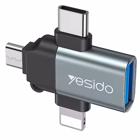 YESIDO OTG ADAPTER BLACK GS35 - Image 2