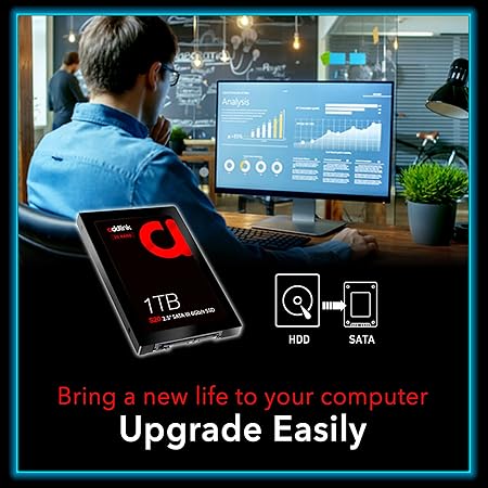 ADDLINK 2.5 INCH 3D NAND SATA III 6GB/S 1TB SSD BLACK AD1TBS20S3S - Image 4