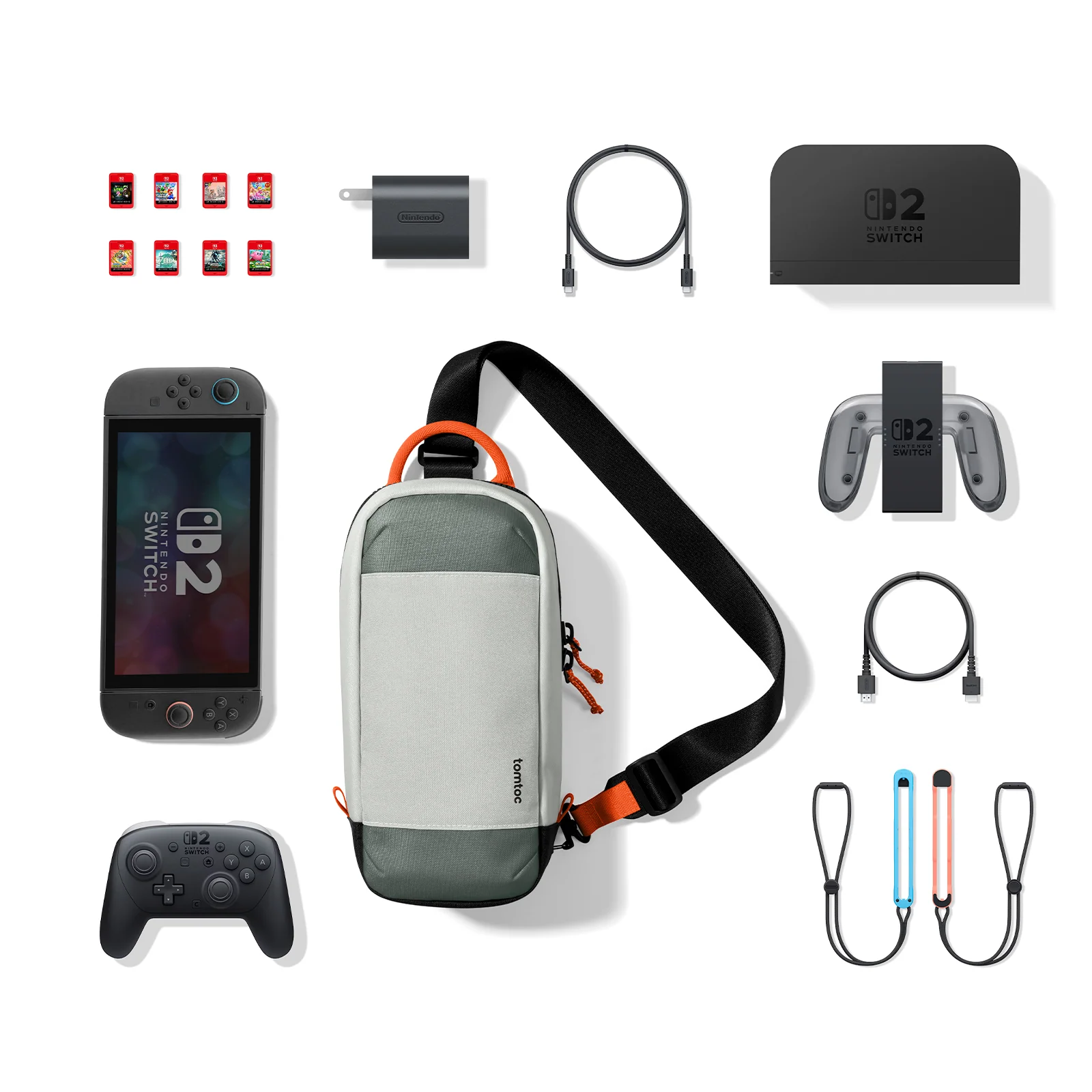 TOMTOC GAMEON G49 SWITCH 2 TRAVEL BAG GRAY G49S1G1 - Image 4