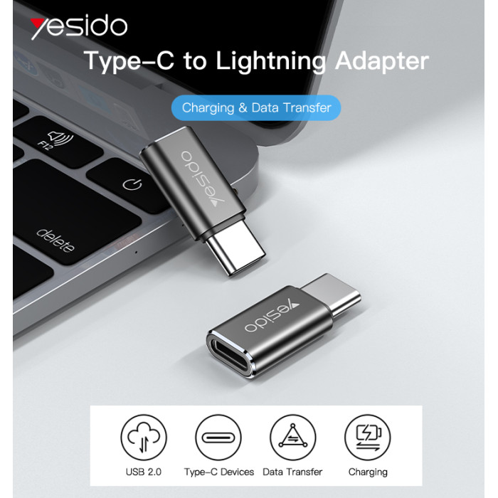 YESIDO USB C OTG ADAPTER BLACK GS28 - Image 6