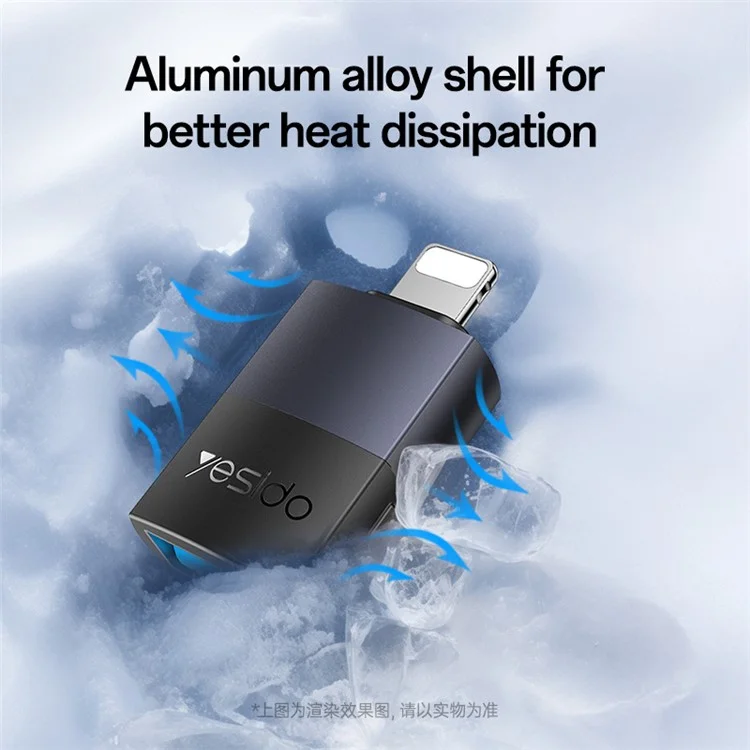 YESIDO USB A TO USB C ADAPTER BLACK GS34 - Image 9