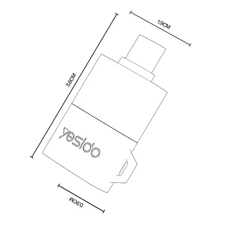 YESIDO CARD READER BLACK GS37 - Image 6