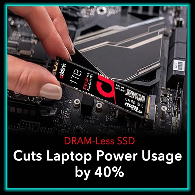 ADDLINK S70 LITE NVME M.2 2280 PCI-E GEN 3X4 1TB SSD BLACK AD1TBS70LTM2P - Image 4