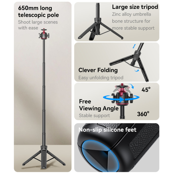 YESIDO TRIPOD LEG STAND BLACK SF26 - Image 4