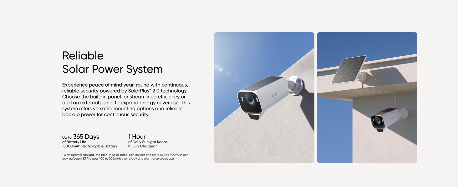 Eufy Security eufyCam S3 Pro Add-on Solar Security Camera Outdoor T81623W1 - Image 6