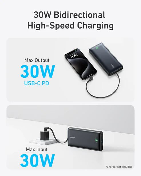 ANKER NANO POWER BANK 20000MAH BLACK A1387H11 - Image 3